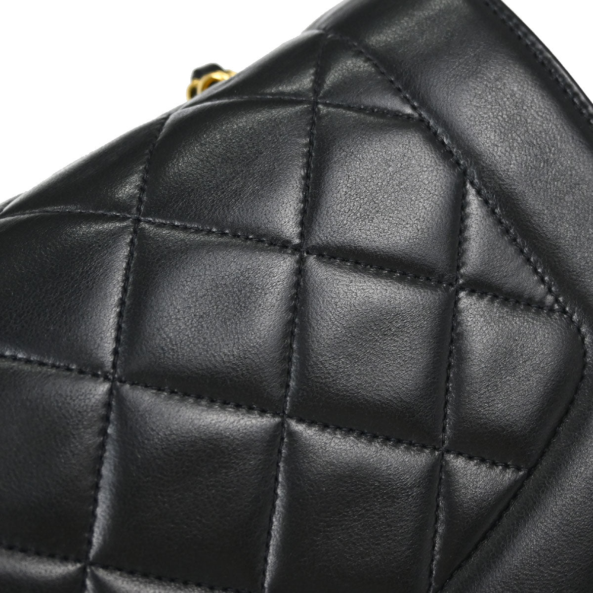 Chanel Black Lambskin Medium Diana Shoulder Bag