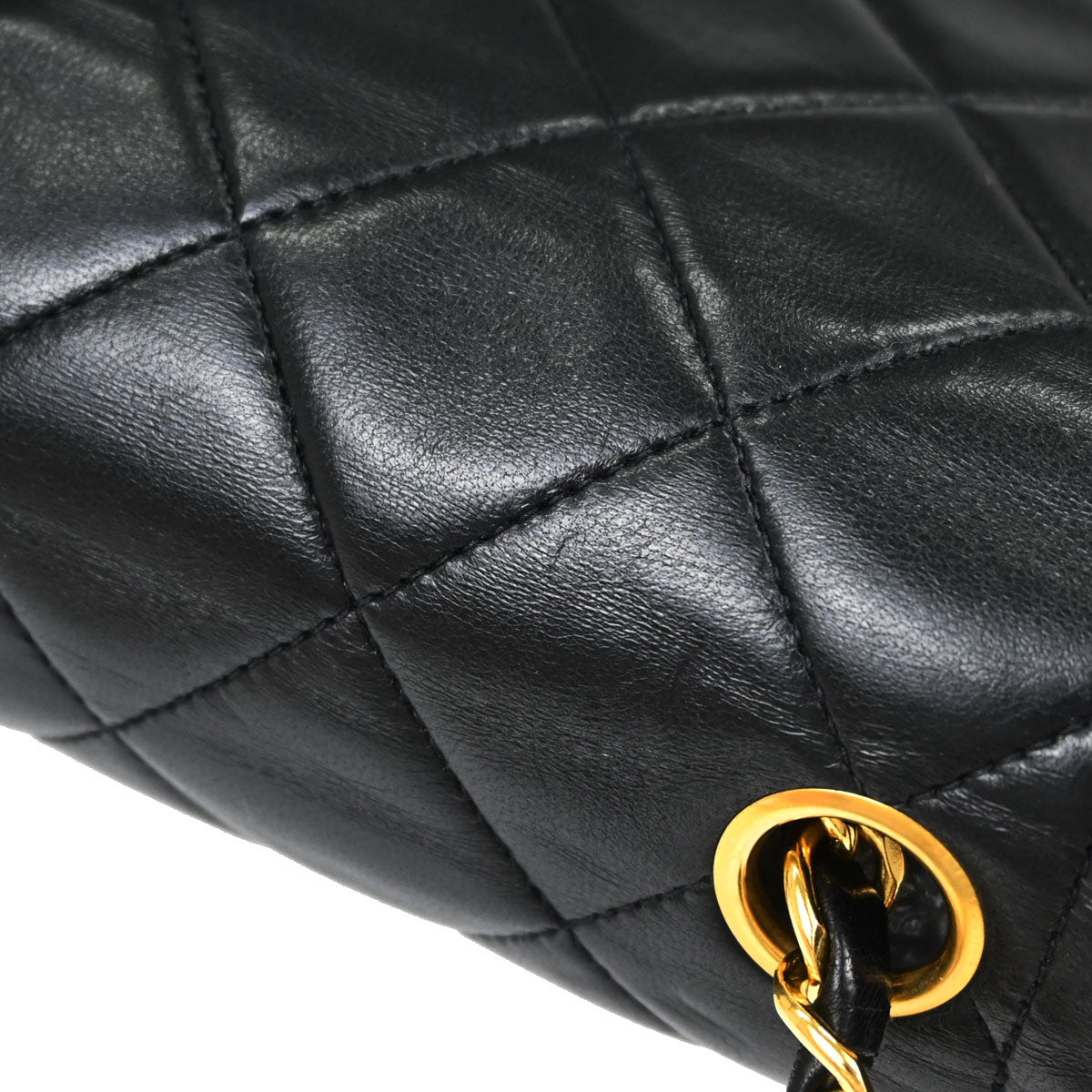 Chanel Black Lambskin Medium Diana Shoulder Bag