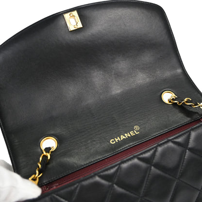 Chanel Black Lambskin Medium Diana Shoulder Bag
