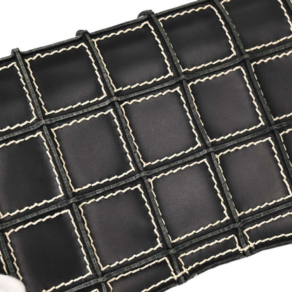 Chanel 2001-2003 Black Calfskin Wild Stitch Choco Bar Waffle Shoulder Bag