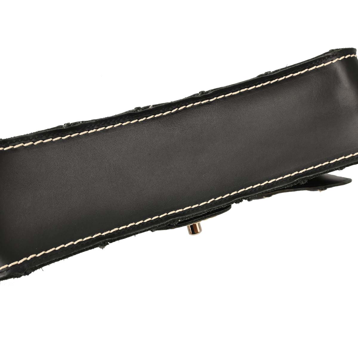 Chanel 2001-2003 Black Calfskin Wild Stitch Choco Bar Waffle Shoulder Bag