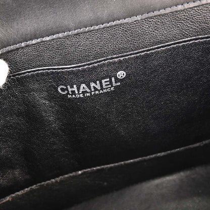 Chanel 2001-2003 Black Calfskin Wild Stitch Choco Bar Waffle Shoulder Bag