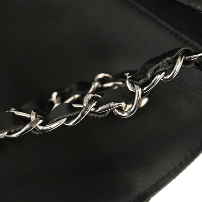Chanel 2001-2003 Black Calfskin Wild Stitch Choco Bar Waffle Shoulder Bag