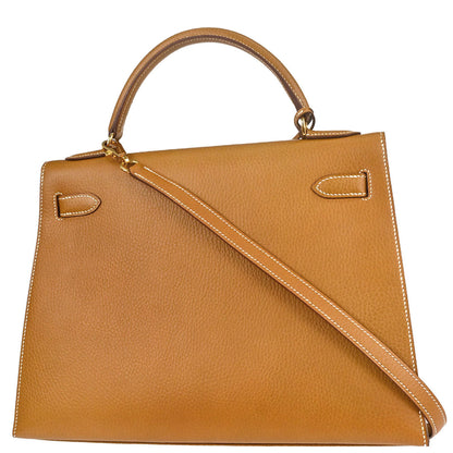 Hermes Natural Ardennes Kelly 32 Sellier 2way Shoulder Handbag