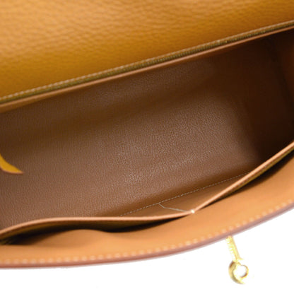 Hermes Natural Ardennes Kelly 32 Sellier 2way Shoulder Handbag