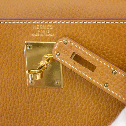 Hermes Natural Ardennes Kelly 32 Sellier 2way Shoulder Handbag