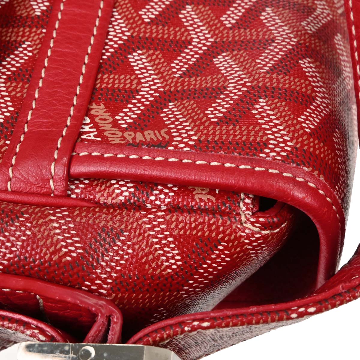 Goyard Red Grand Bleu GM Shoulder Bag