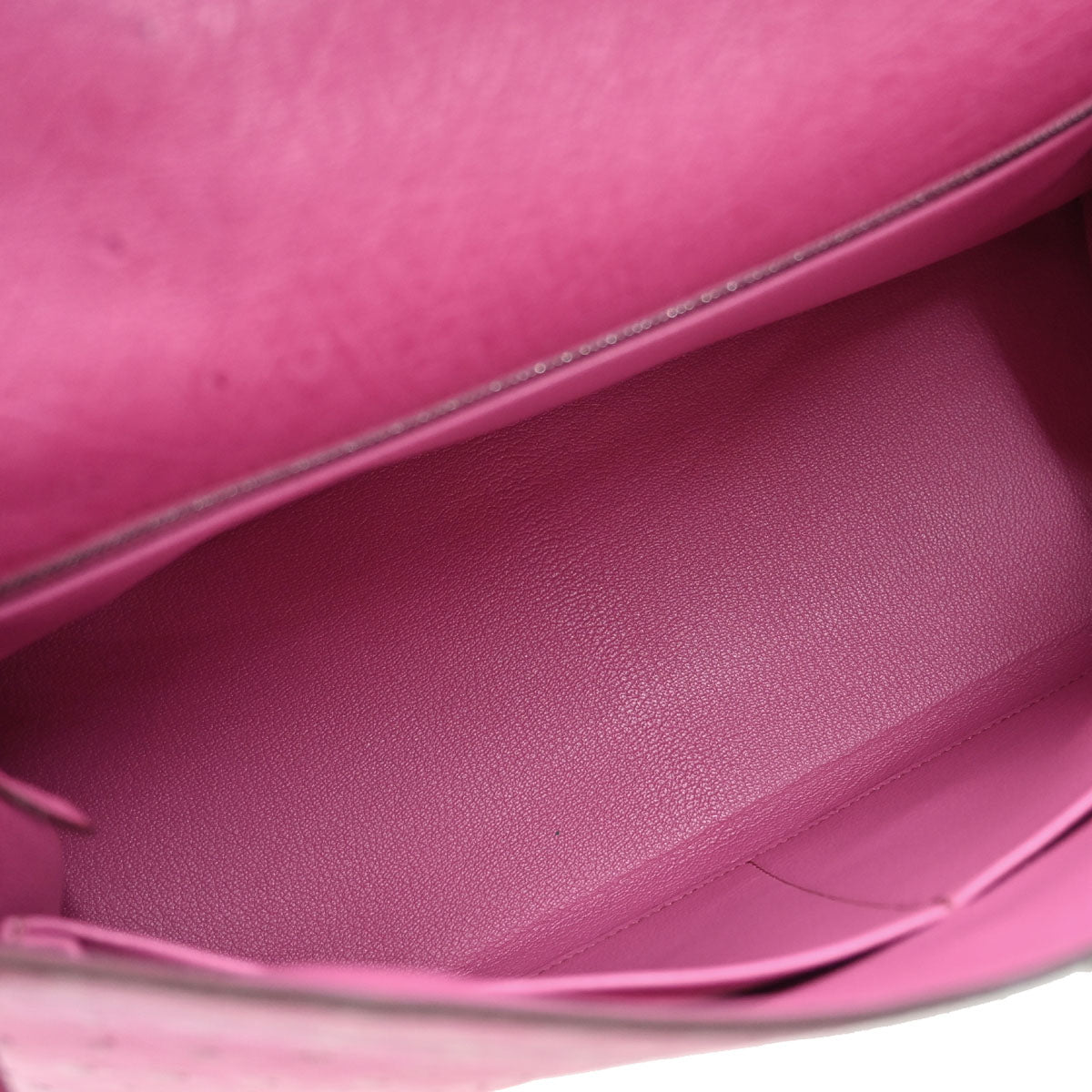 Hermes * Fuchsia Pink Ostrich Kelly 35 Retourne 2way Handbag