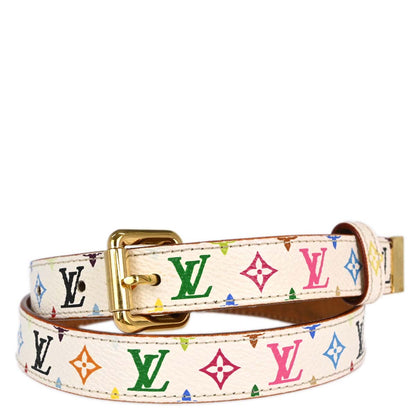 Louis Vuitton White Multicolor Ceinture Belt #70/28 M9272Y