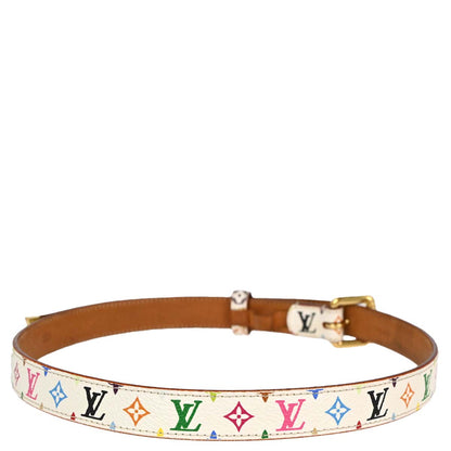 Louis Vuitton White Multicolor Ceinture Belt #70/28 M9272Y