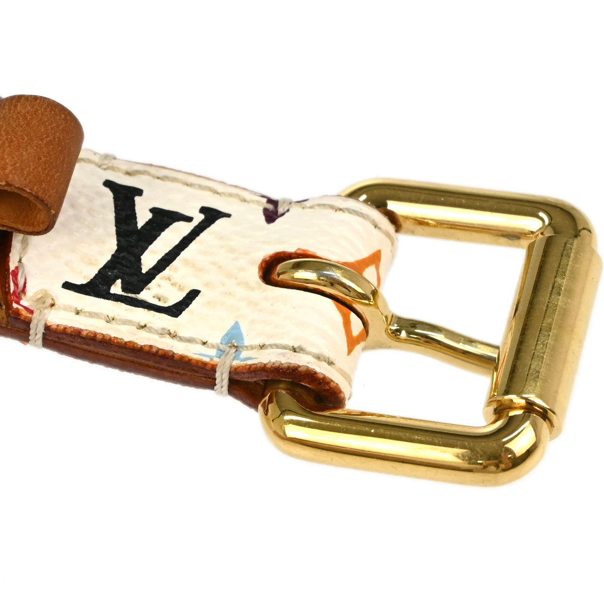 Louis Vuitton White Multicolor Ceinture Belt #70/28 M9272Y