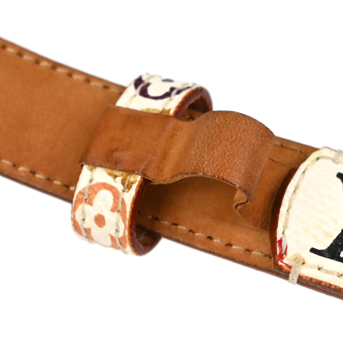 Louis Vuitton White Multicolor Ceinture Belt #70/28 M9272Y