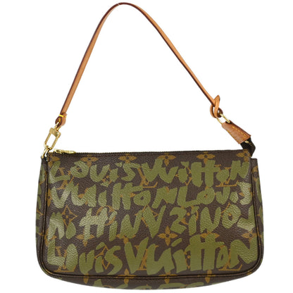 Louis Vuitton khaki Graffiti Pochette Accessoires Handbag M92191