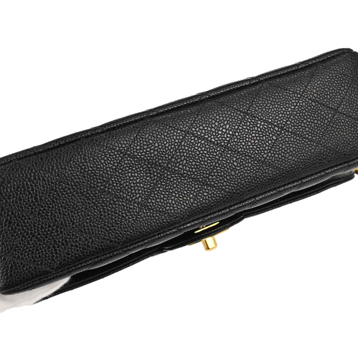Chanel Black Caviar Skin Medium Classic Double Flap Shoulder Bag