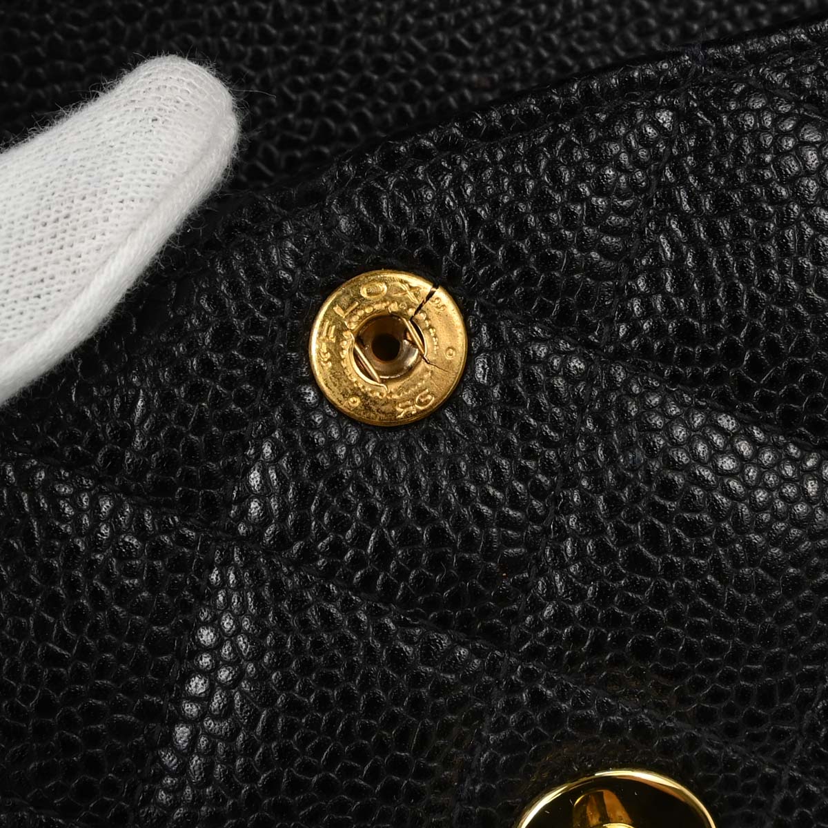 Chanel Black Caviar Skin Medium Classic Double Flap Shoulder Bag