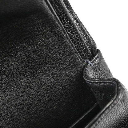 Chanel Black Caviar Skin Medium Classic Double Flap Shoulder Bag