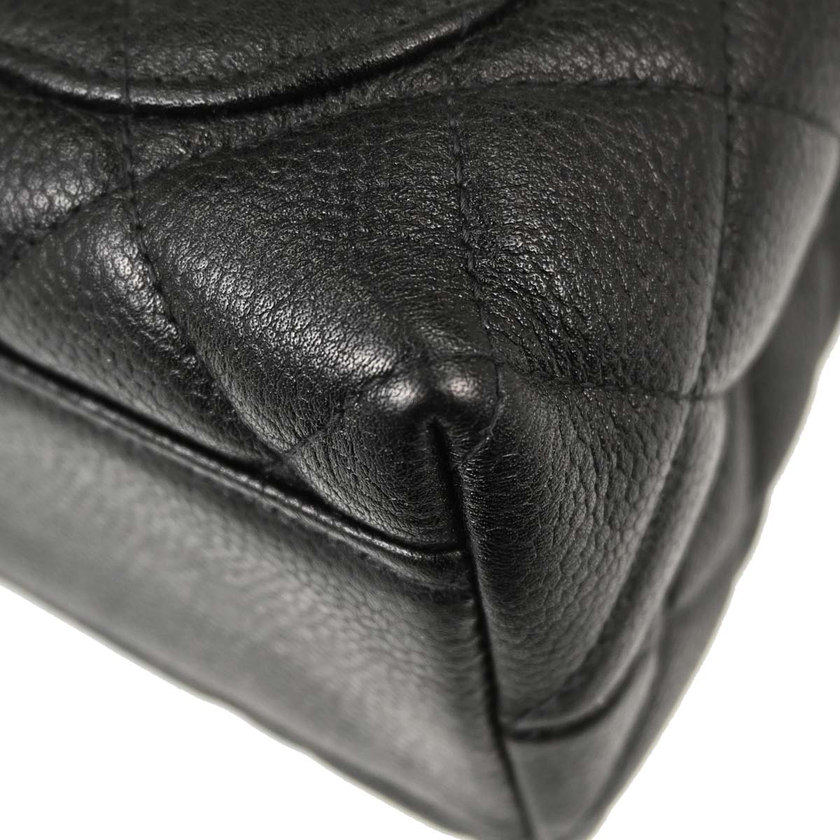 Chanel 1996-1997 Black Caviar Skin Kelly Top Handle Handbag