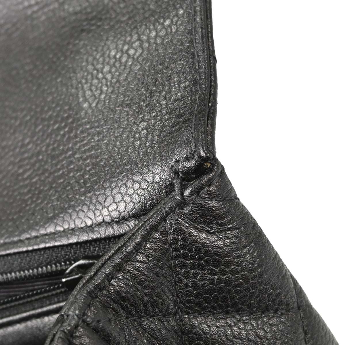 Chanel 1996-1997 Black Caviar Skin Kelly Top Handle Handbag
