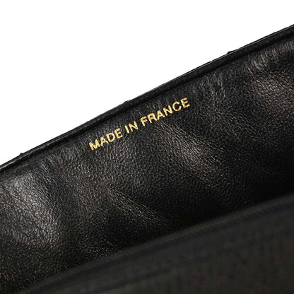 Chanel 1996-1997 Black Caviar Skin Kelly Top Handle Handbag