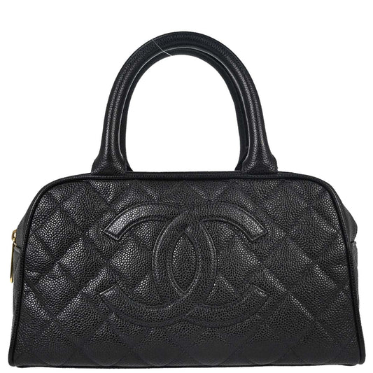 Chanel 2002-2003 Black Caviar Skin Bowling Bag 27
