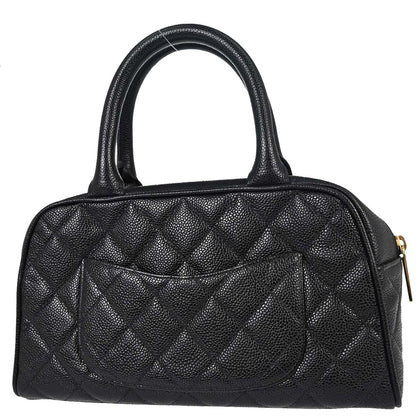 Chanel 2002-2003 Black Caviar Skin Bowling Bag 27