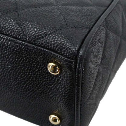 Chanel 2002-2003 Black Caviar Skin Bowling Bag 27