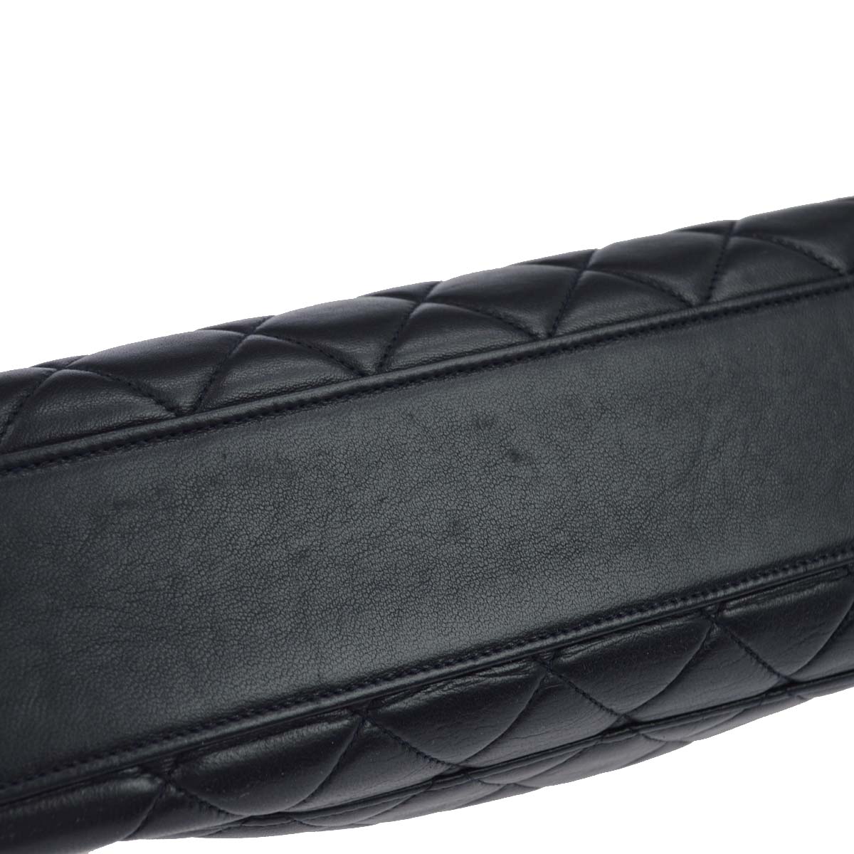Chanel Navy Lambskin Straight Flap Handbag