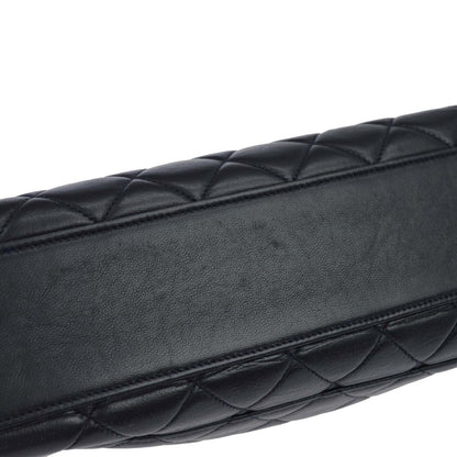 Chanel Navy Lambskin Straight Flap Handbag