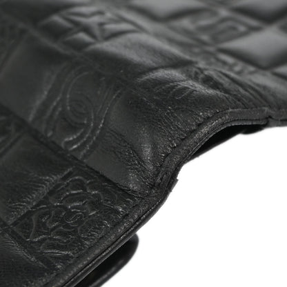 Chanel Black Lambskin Icon Long Bifold Wallet