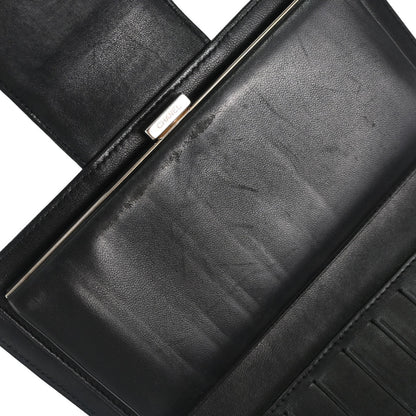 Chanel Black Lambskin Icon Long Bifold Wallet
