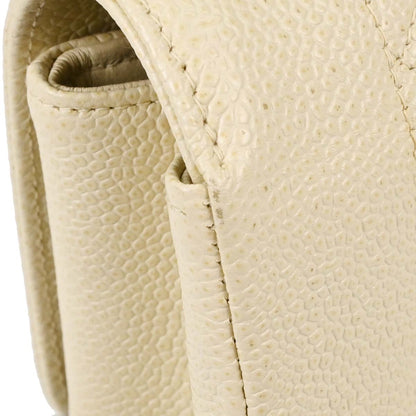 Chanel Ivory Caviar Skin Small Diana Shoulder Bag