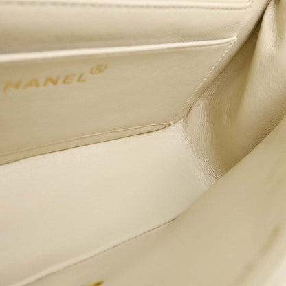 Chanel Ivory Caviar Skin Small Diana Shoulder Bag