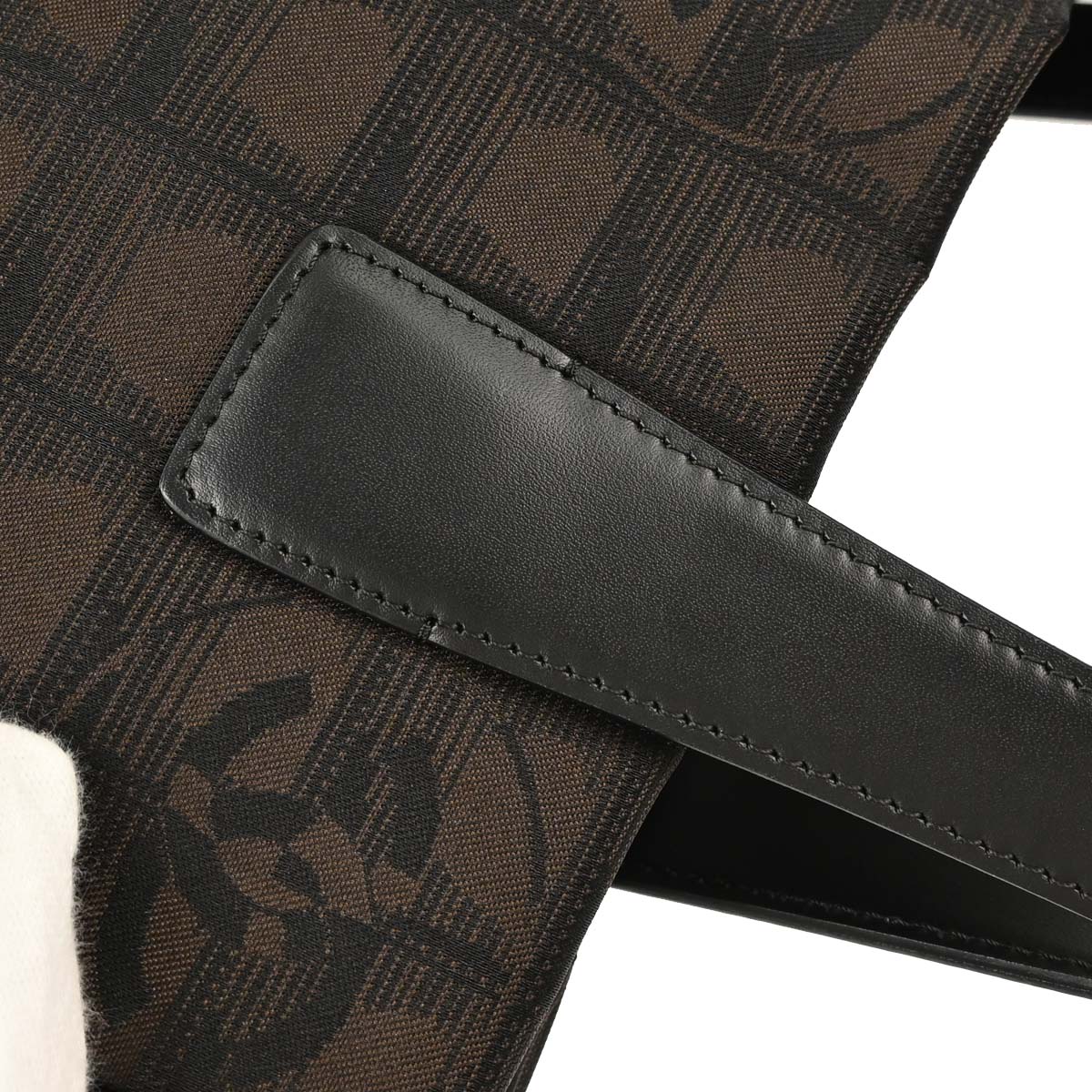 Chanel 2004-2005 Brown Jacquard Nylon Travel Line Tote Handbag