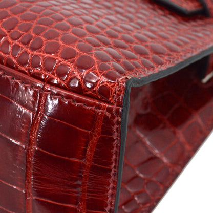 Hermes * Sienne Alligator Kelly Pochette Handbag