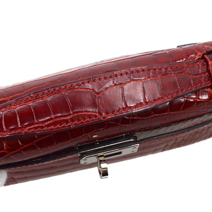 Hermes * Sienne Alligator Kelly Pochette Handbag