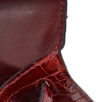 Hermes * Sienne Alligator Kelly Pochette Handbag