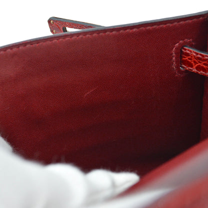 Hermes * Sienne Alligator Kelly Pochette Handbag