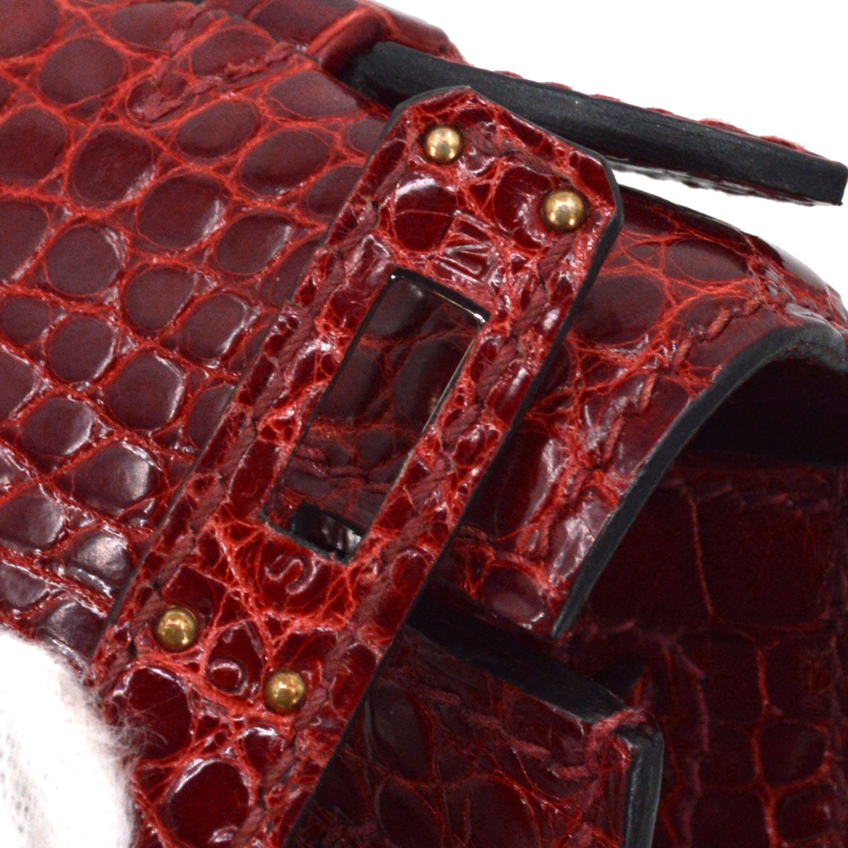 Hermes * Sienne Alligator Kelly Pochette Handbag