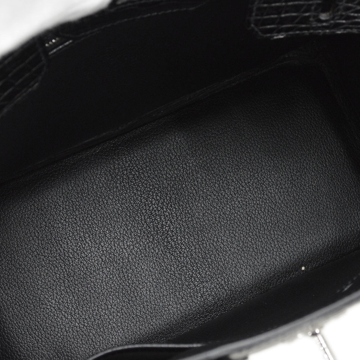 Hermes * Black Matt Niloticus Birkin 25 Handbag