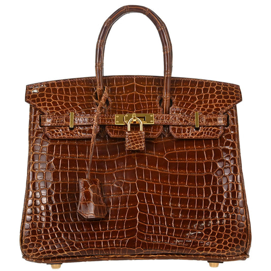 Hermes * Miel Porosus Birkin 25 Handbag