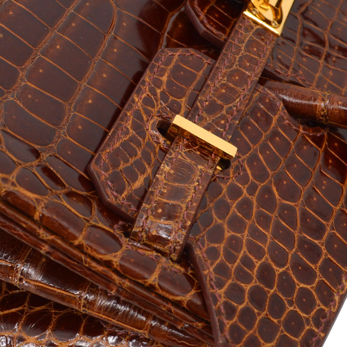Hermes * Miel Porosus Birkin 25 Handbag