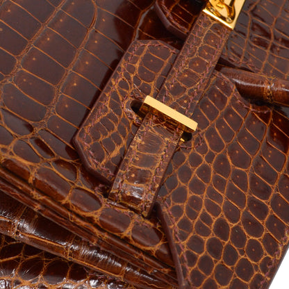 Hermes * Miel Porosus Birkin 25 Handbag