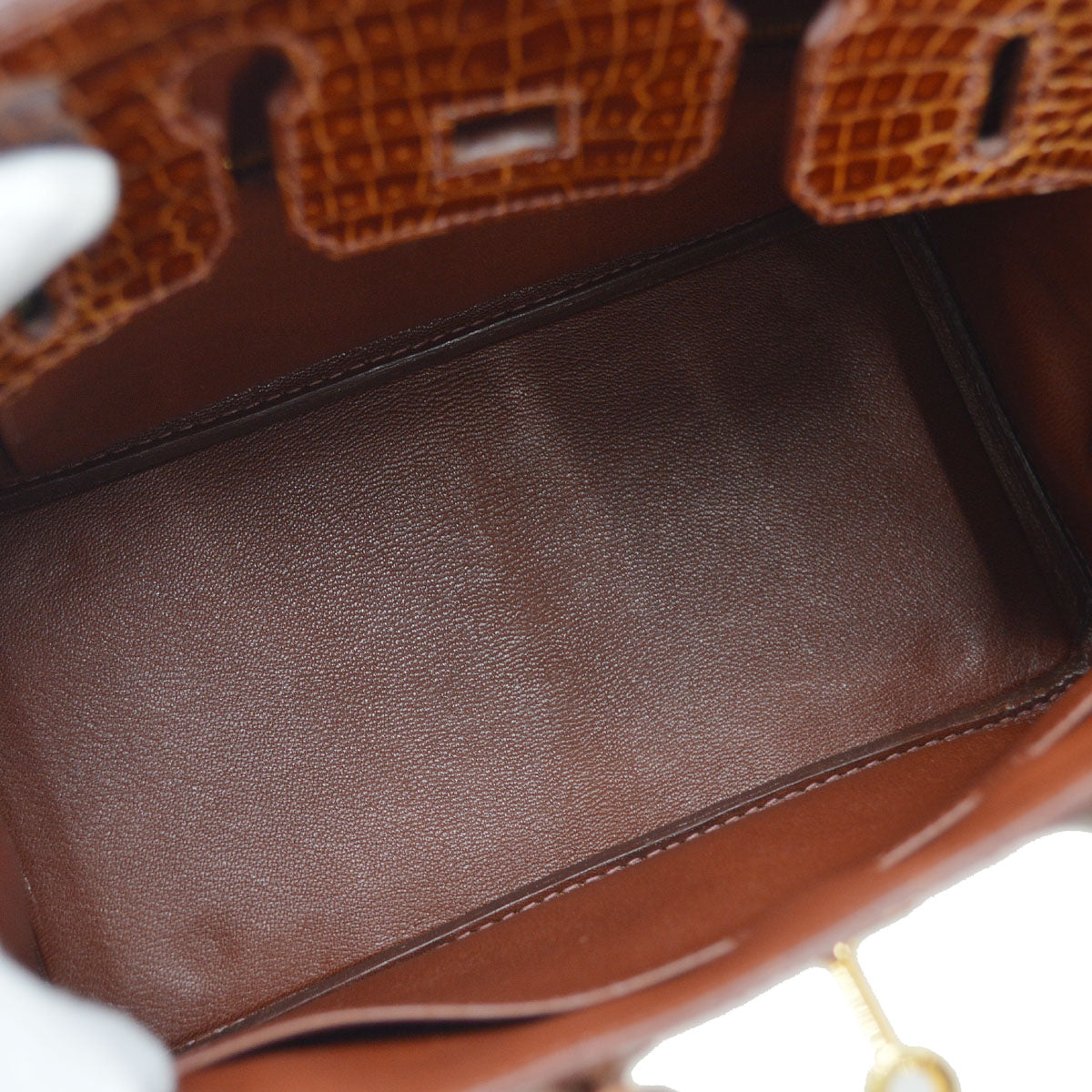 Hermes * Miel Porosus Birkin 25 Handbag