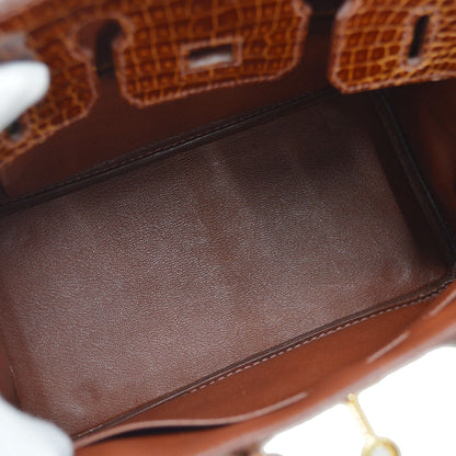 Hermes * Miel Porosus Birkin 25 Handbag