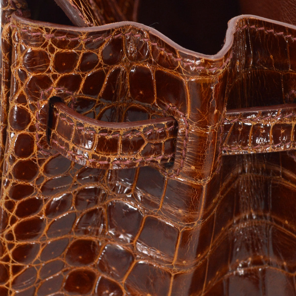 Hermes * Miel Porosus Birkin 25 Handbag