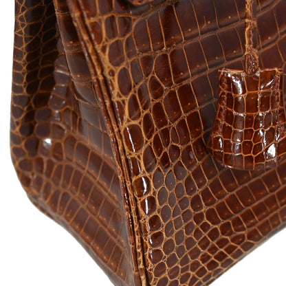 Hermes * Miel Porosus Birkin 25 Handbag