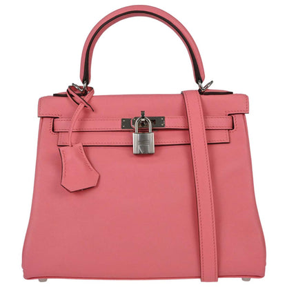 Hermes Rose D’ete Swift Kelly 25 Retourne 2way Shoulder Handbag