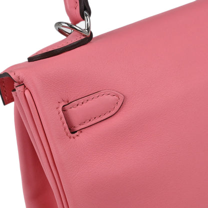 Hermes Rose D’ete Swift Kelly 25 Retourne 2way Shoulder Handbag