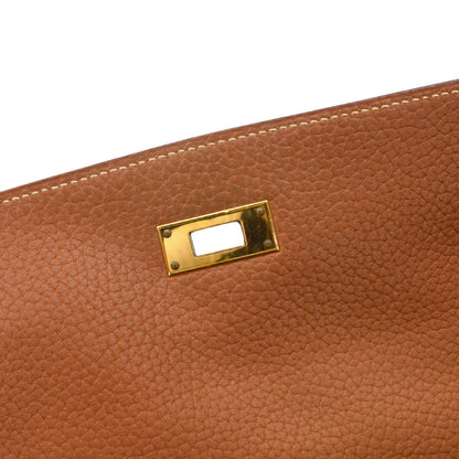 Hermes Gold Fjord Kelly 35 Sellier 2way Shoulder Handbag
