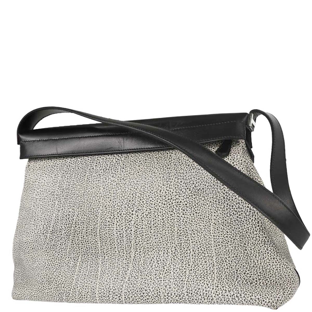 Hermes Black White Dalmatian Box Calf Yeoh Bag Handbag